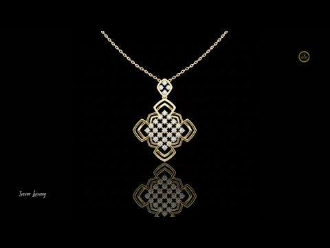1.01 TCW Geometric Floral Lab Grown Diamond Luxury Pave Design Pendant Sparkling Gift For Her