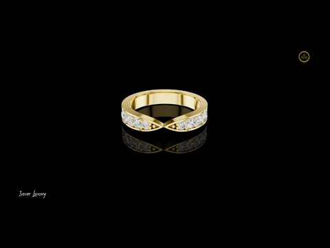 0.45 TCW Exquisite V Shaped Chevron Lab Grown Diamond Band with Channel Set Brilliant Diamonds