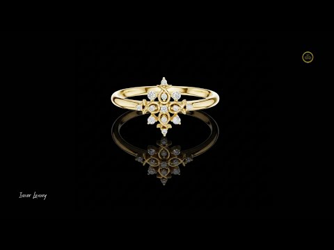 Round Lab Diamond Cluster Statement Ring