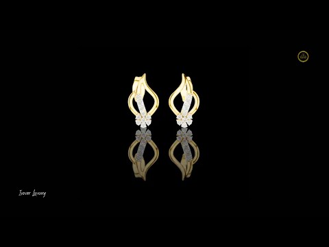 0.20 TCW Imperial Flame Curve Moissanite Diamond Cluster Earrings with Flowing Open Silhouette