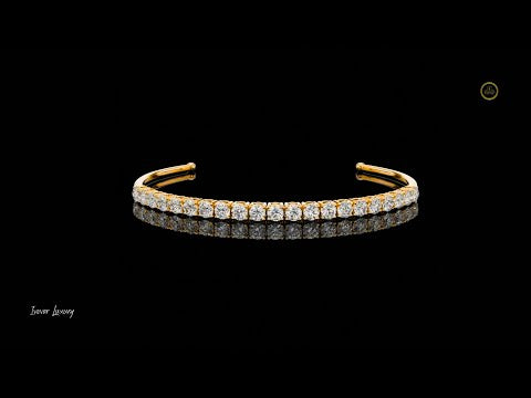 2.31 TCW Dazzling Open Round Lab Grown Diamond Cuff Bracelet with Brilliant Cut Stones