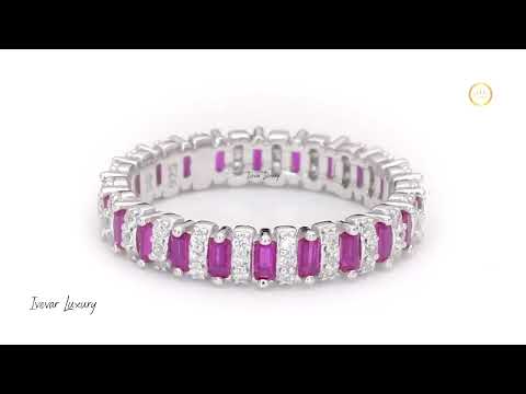 Sapphire & Diamond Wedding Band Solitaire Statement Ring By Ivevar