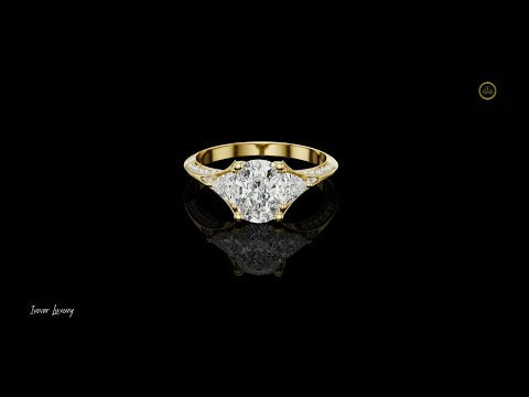 1.20 CT Stylish Moissanite Oval Cut Diamond Ring For Cocktail Party