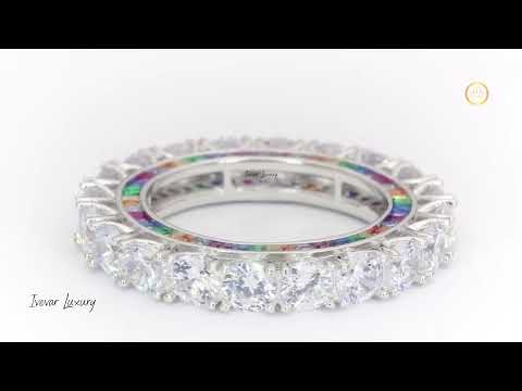 Luxury Natural Sapphire Diamond Ring for Women by Ivevar Elegant Blue Gemstone Jewelry