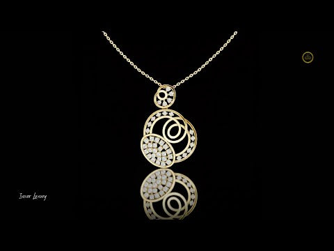 1.16 TCW Premium Layered Circle Pave Moissanite Diamond Pendant Modern Abstract Round Design Elegant Gift for Her