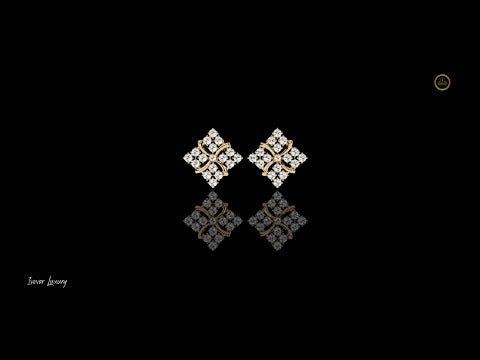0.77 TCW Exquisite Cluster Stud Moissanite Earrings with Brilliant Diamond Floral Sparkle and Elegant Curved Detailing