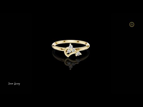 Minimalist Round Moissanite Diamond Ring With Sparkling Accents