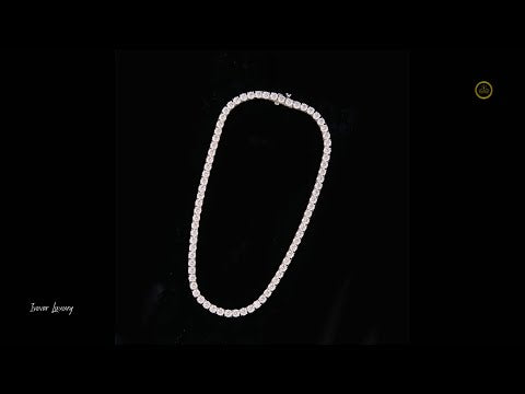 Hip Hop Lab Grown Tennis Chain 925 Solid Silver Iced Out Necklace for Men