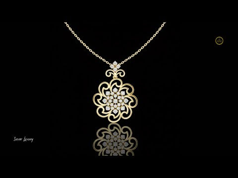 1.02 TCW Iconic Vintage Inspired Floral Swirl Design Lab Grown Diamond Luxury Openwork Pendant Fine Jewelry Gift
