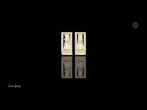 0.54 TCW Modern Rectangular Moissanite Diamond Drop Earring with Multi-Row Pave Detailing For Her