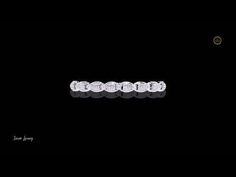 0.84 TCW Intricately Designed Diamond Link Bracelet in Lab Grown Diamond with Pave Set Rectangular and Oval Motifs