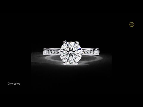 1.29 CT Affordable Luxury Lab Grown Round Cut Diamond Ring For Propose Moments