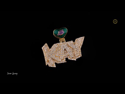 Exquisite God Custom Pendant with Moissanite Diamonds by Ivevar