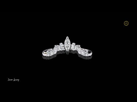 Marquise and Round Cut Lab Diamond Eternity Wedding Band