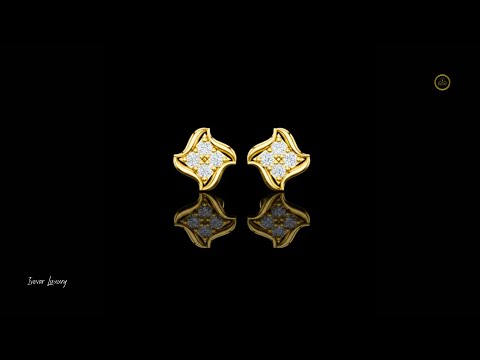0.32 TCW Hand Finished Sculptural Floral Moissanite Diamond Stud Earrings Sustainable Luxury Jewelry For Gift