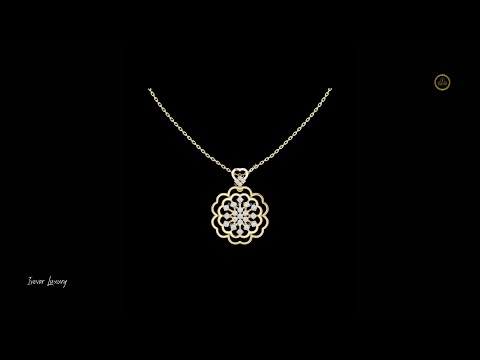 0.71 TCW Beautiful Moissanite Diamond Intricate Openwork Floral Flower Pendant with Sparkling Cluster Elegant Jewelry