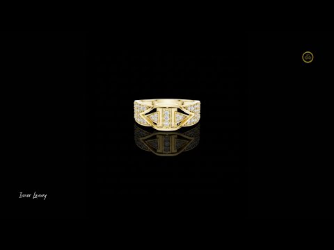 0.61 TCW Exclusive Round Moissanite Diamond Contemporary Geometric Design with Pave Stones Modern Designer Jewelry