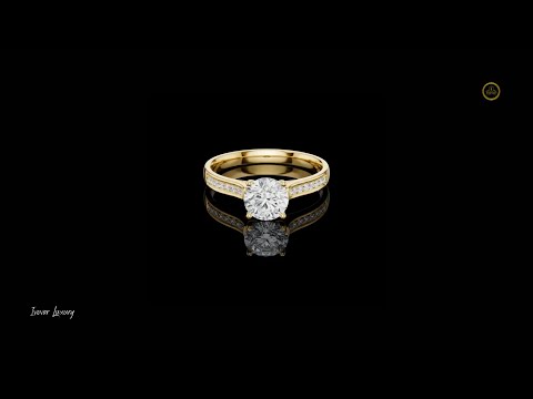 0.072 TCW Featuring a Dazzling Round Moissanite Diamond and Sparkling Pavé Set Accent Stones
