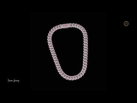 Iced Out Heavy Two Tone Choker Necklace Encrusted with Brilliant Cut Moissanite