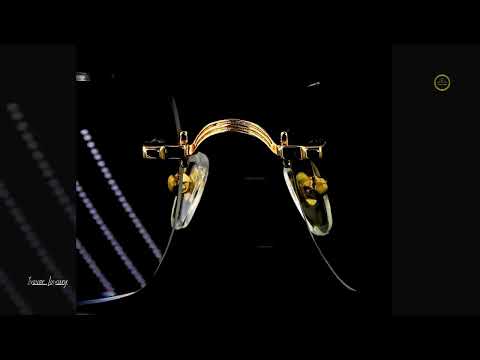 Luxury Rimless Geometric Gold Sunglasses with Crystal-Cut Smoke Gradient Lenses