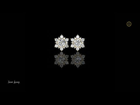 0.72 TCW Bespoke Luxury Moissanite Round Cut Diamond Earring Handcrafted Excellence For Her