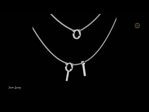 0.29 TCW Stylish Round Cut Moissanite Diamond Necklace Ethical Wedding & Engagement Jewelry