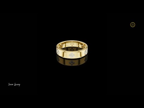 0.24 TCW Luxurious Round Lab Grown Diamond Band with Floral Cluster Accents Classic Fine Jewelry Ring
