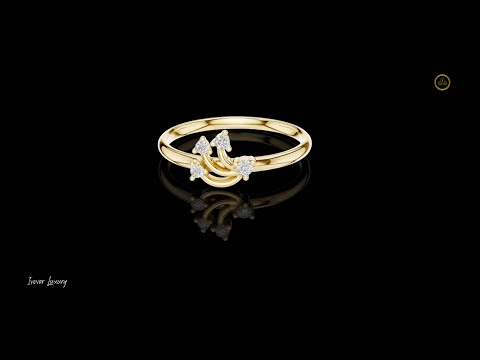 0.046 TCW Elegant Celestial Arc Accent Ring Featuring a Curved Four Moissanite Diamonds