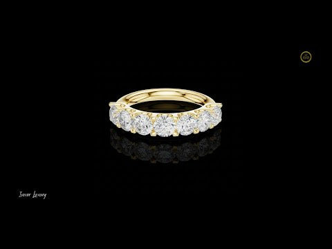 2.17 TCW Captivating Half-Eternity Lab Grown Diamond Ring For Bridal Collection