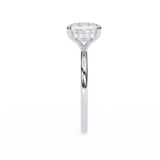Princess Cut Moissanite Diamond Solitaire Engagement Ring