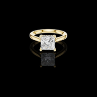 Classic Princess Cut Solitaire Ring with Lab Grown Diamonds