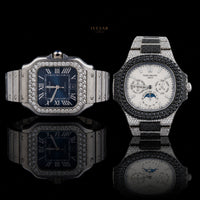 Premium Black Diamond-Style Luxury Watch And Royal Diamond Bezel Watch For Men's By Ivevar