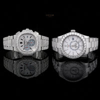 Men’s Luxury Watch Collection – Crystal-Encrusted Chronograph and Premium Silver Watch By Ivevar