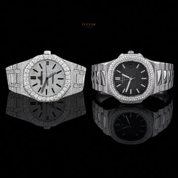 Fully Iced-Out Luxury Watch – Silver Diamond-Inspired Designer Style By Ivevar