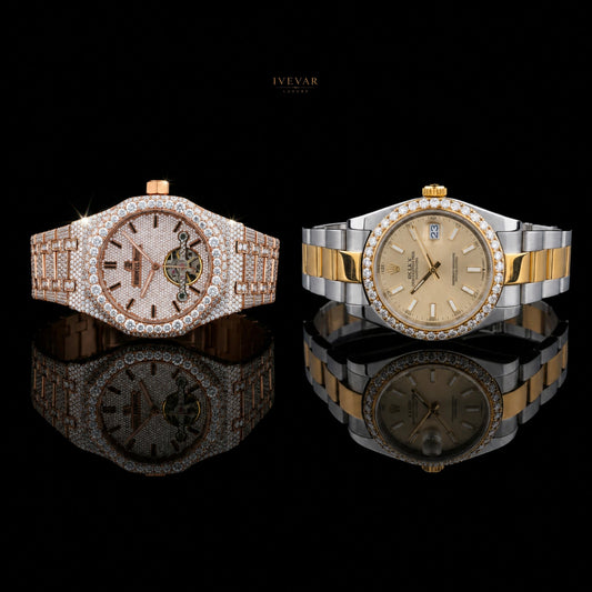 Luxury Diamond Automatic Watch – Rose Gold & Two-Tone Premium Timepiece