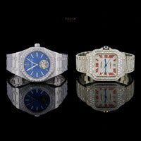 IVEVAR Sapphire Ice Crystal-Encrusted Luxury Stainless Steel Watch Collection