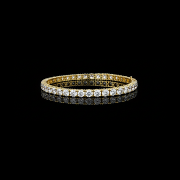 13.20 TCW Exclusive Tennis Lab Grown Bracelet Featuring Prong Set Round Brilliant Diamonds