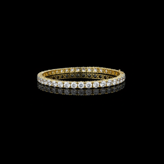 13.20 TCW Exclusive Tennis Lab Grown Bracelet Featuring Prong Set Round Brilliant Diamonds