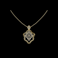 Openwork Quatrefoil Moissanite Pattern Necklace