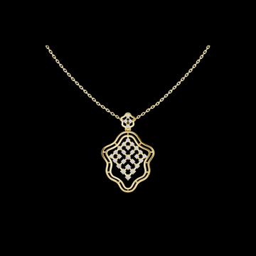Openwork Quatrefoil Moissanite Pattern Necklace