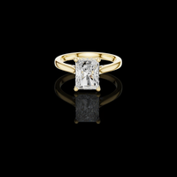 Radiant Cut Lab Grown Diamond Split Shank Solitaire Engagement Ring