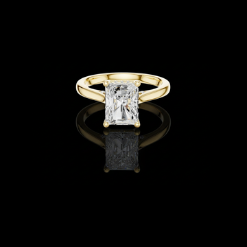 Radiant Cut Lab Grown Diamond Split Shank Solitaire Engagement Ring