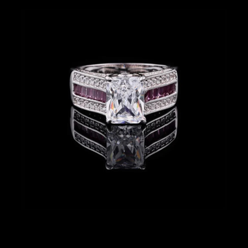0.88 CT Vintage Floral Trendy Radiant Cut Moissanite Diamond Ring in Latest Styles For Loved One