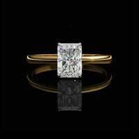 Radiant Cut Moissanite Diamond Engagement Solitaire Ring