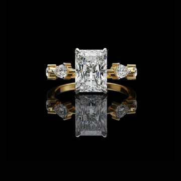 2.80 CT Sparkling Vintage Radiant Cut Lab Grown Diamond Ring A Masterpiece of Modern Brilliance