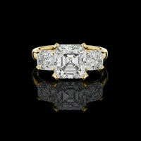 2.75 CT Precious Lab Grown Asscher Cut Diamond Ring For Special Day