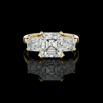 2.75 CT Precious Lab Grown Asscher Cut Diamond Ring For Special Day