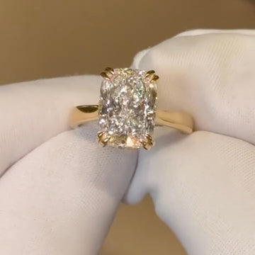 3.45 CT Signature Radiant Cut Lab Grown Diamond Solitaire Ring For Special One