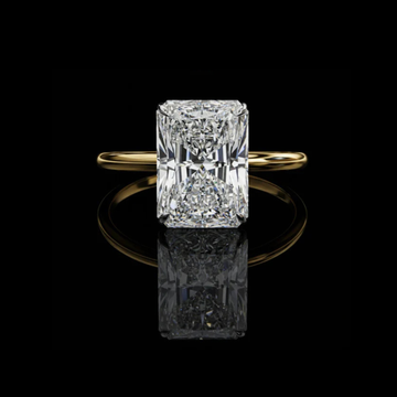 2.47 TCW Exceptional Radiant-Cut moissanite Diamond Ring Set For Modern Brilliance
