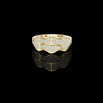 0.43 TCW Majestic Flow Pavé Lab Grown Diamond Ring with Sculpted Wave Design